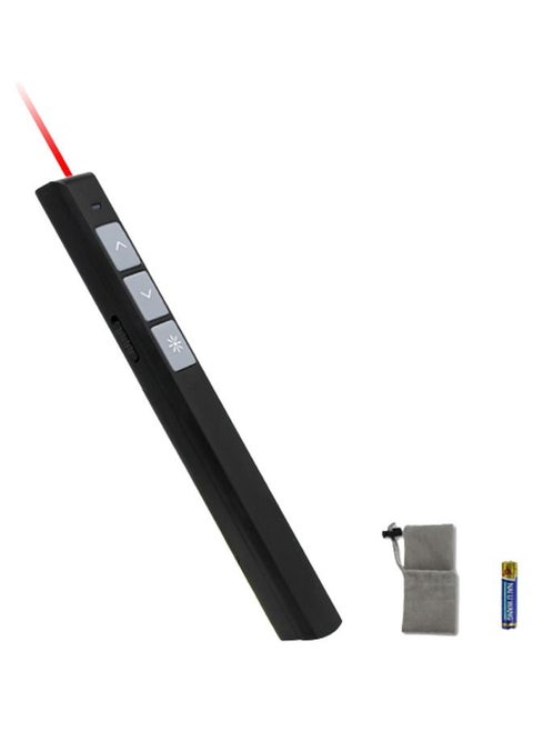 Portable Multicolour Wireless Remote PPT Presenter Black