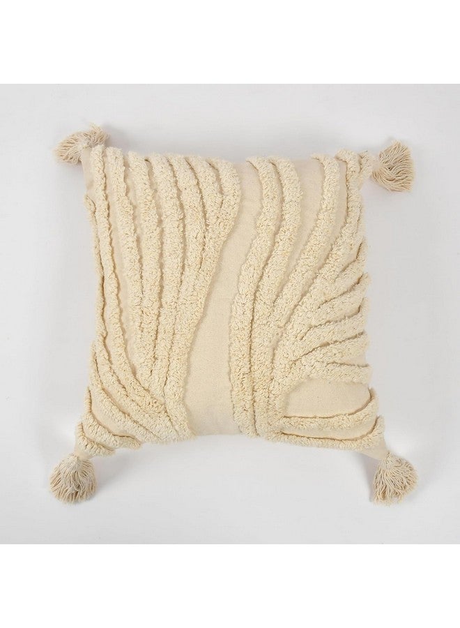 Furnistitchs Furnistitchs Premium Decorative Throw Cushion Pillow Cover Boho Home Decor - Living Room Bedroom Couch Sofa Cushion Covers 16 inch x 16 inch (Cream Waves, 2) - Image 2