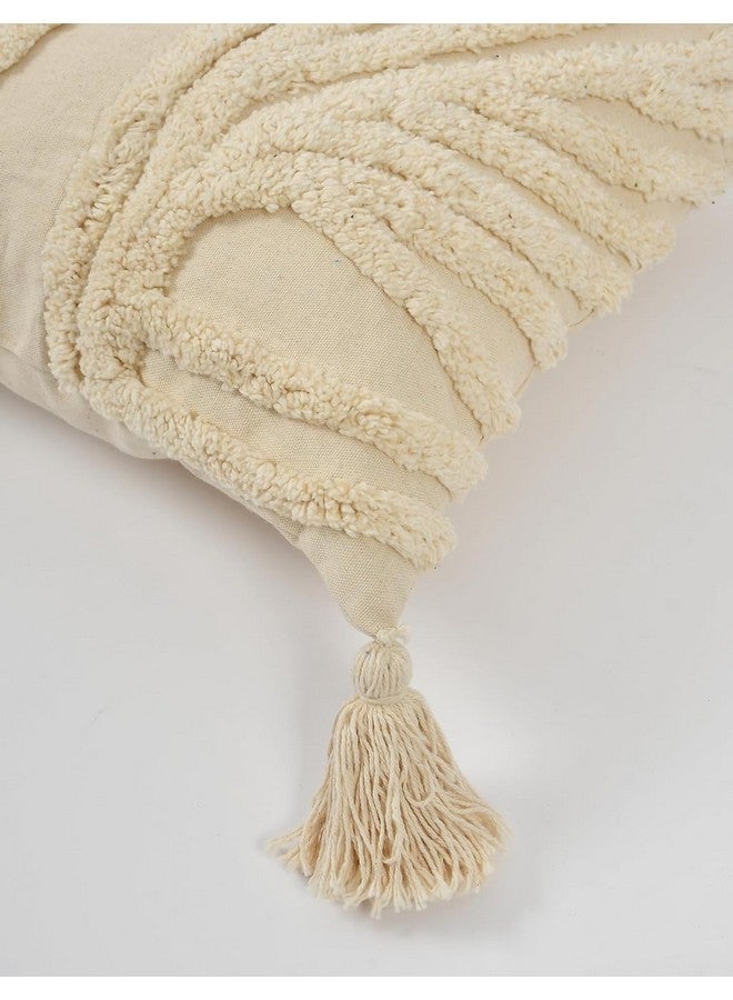 Furnistitchs Furnistitchs Premium Decorative Throw Cushion Pillow Cover Boho Home Decor - Living Room Bedroom Couch Sofa Cushion Covers 16 inch x 16 inch (Cream Waves, 2) - Image 3
