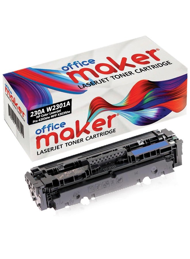 Office Maker Office Maker Compatible 230A CYAN W2301A Toner Cartridge Replacement for Toner Cartridge,for HP Color Laserjet Pro 4203dw MFP 4303fdw Printer 1 Pack Cyan. - Image 1