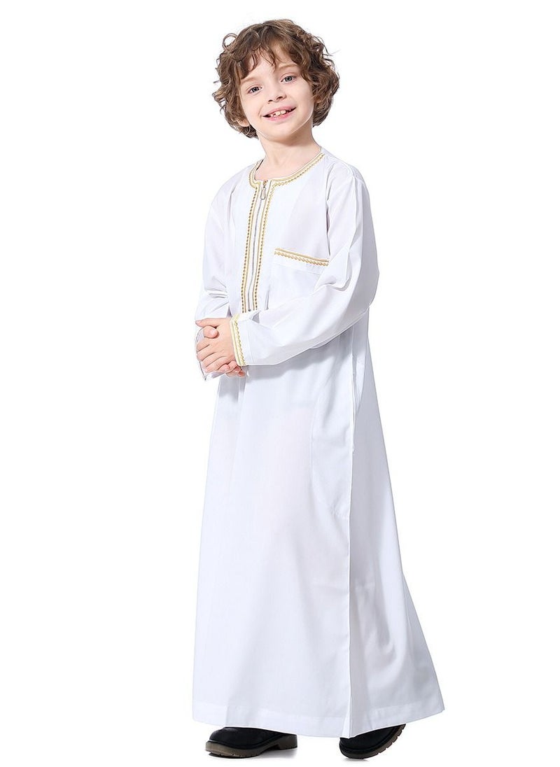 Boys Muslim Clothing Long Sleeve Kaftan Embroidered Robe With Pockets And Zipper Islamic Arabic Abaya Clothes White - pzsku/Z8CBA436B37D3CA27AF04Z/45/_/1681865949/f15b984a-443c-4bff-9785-3f36476fa841