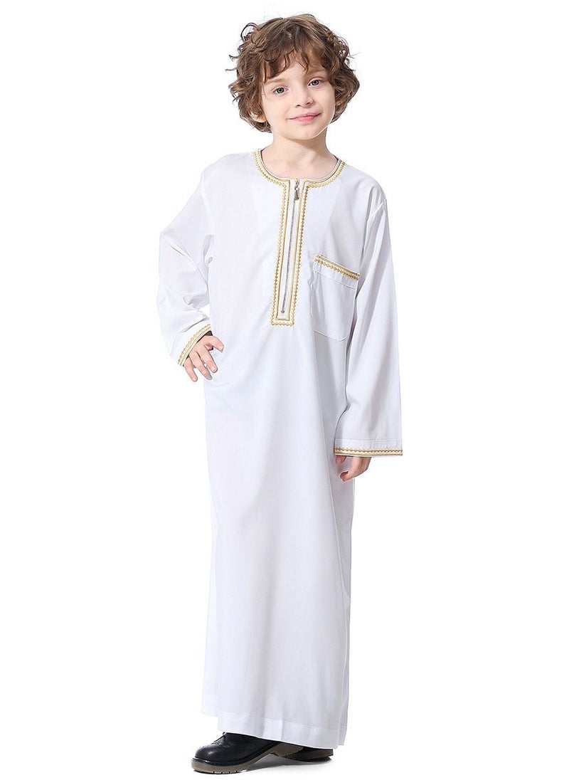 Boys Muslim Clothing Long Sleeve Kaftan Embroidered Robe With Pockets And Zipper Islamic Arabic Abaya Clothes White - pzsku/Z8CBA436B37D3CA27AF04Z/45/_/1681865950/f19a9d52-be65-4fa0-99c6-67d6d8e86834