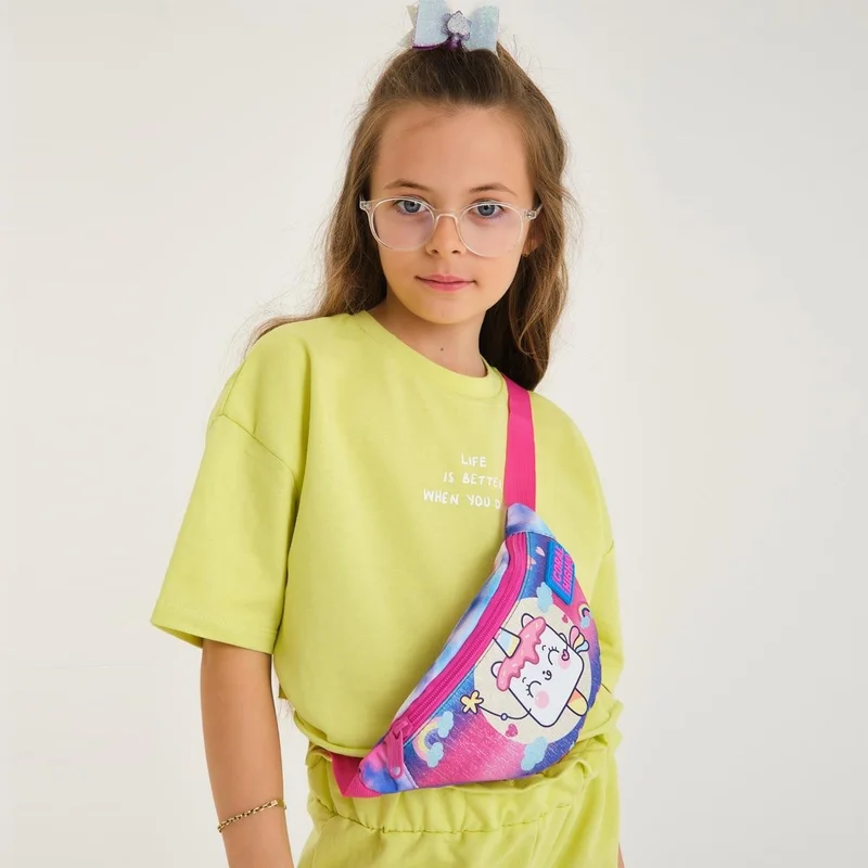 CORAL HIGH Kids Colorful Batik Unicorn Ice Cream Pattern Waist Bag 12635
