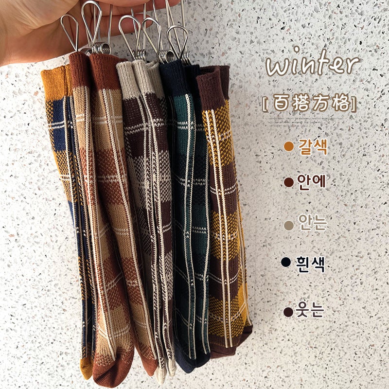 Children'S Socks Korean Ins Double Needle Tide Socks Mid-Calf Cotton Socks Boys And Girls Baby Socks - Image 3