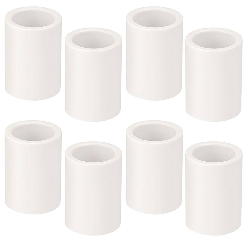 aitchcy PVC socket with Inner Diameter of 25mm | 25 mm PVC Pipe Jointer | uPVC socket for Connecting two pipes of 25 mm | DIY Projects Furnitures & Structures | Coupler (8pc of 25mm Sockets Only) - Image 1