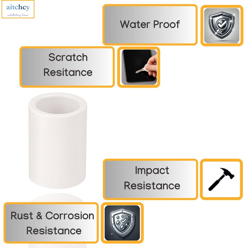 aitchcy PVC socket with Inner Diameter of 25mm | 25 mm PVC Pipe Jointer | uPVC socket for Connecting two pipes of 25 mm | DIY Projects Furnitures & Structures | Coupler (8pc of 25mm Sockets Only) - Image 3
