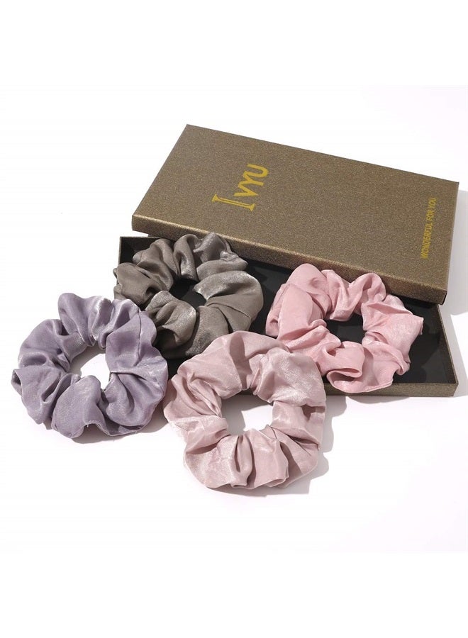 Ivyu Scrunchies Hair Ties Silk Satin Scrunchy for Women Thick Hair Ivyu Big Scrunchy For Thick Curl Hair No Crease Hair Accessories Soft Ropes Ponytail Holder No Hurt Your Hair Bands Soft Elastic - Image 1