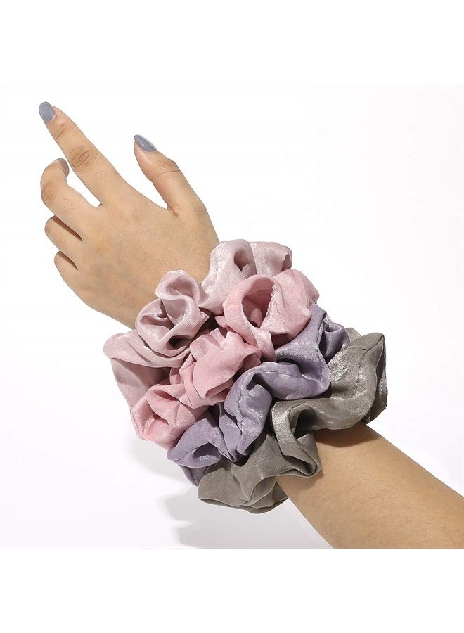 Ivyu Scrunchies Hair Ties Silk Satin Scrunchy for Women Thick Hair Ivyu Big Scrunchy For Thick Curl Hair No Crease Hair Accessories Soft Ropes Ponytail Holder No Hurt Your Hair Bands Soft Elastic - Image 2