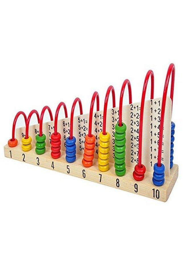 Seven Moon Wooden Calculation Abacus Shelf For Counting Addition And Subtraction Math’S Learning Early Educational Kit Toy For Kidsmulti Color  - Image 1