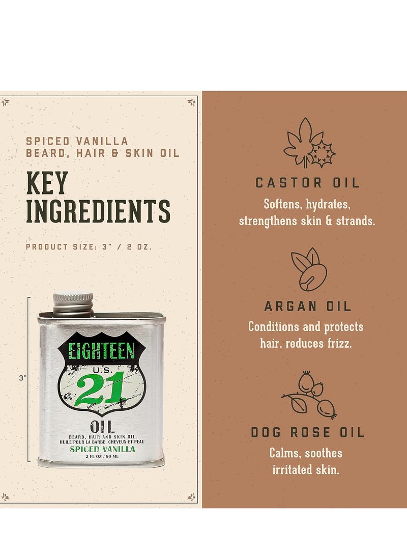 18.21 Man Made - 18.21 Man Made Hair, Skin & Beard Oil for Men, 4 Scents - Non-Greasy, Conditioning Balm with Castor Seed, Jojoba, and Argan Oils - Premium Tattoo and Mustache Care Products - Image 1