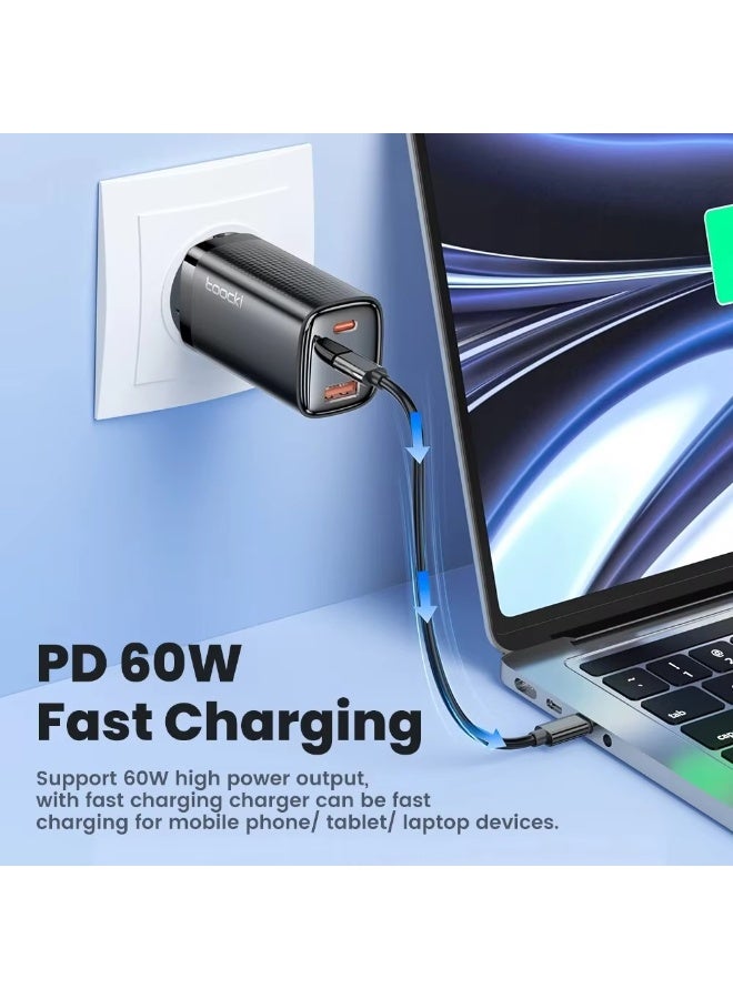 كابل PD60W USB C إلى Type C لهاتف iPhone 15 Pro Max 5 في 1 مجموعة حافظة شحن كابل محول USB لهاتف Samsung S23 Xiaomi - Image 4