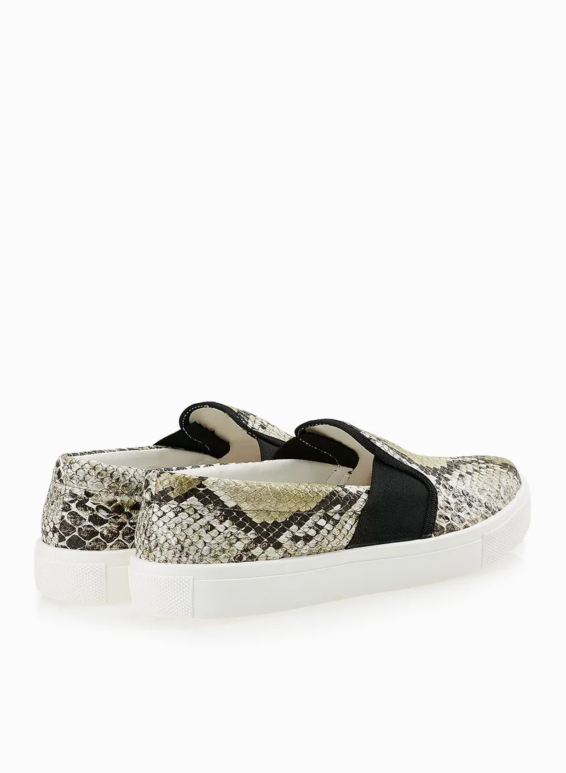 TOPSHOP Snake Print Slip Ons