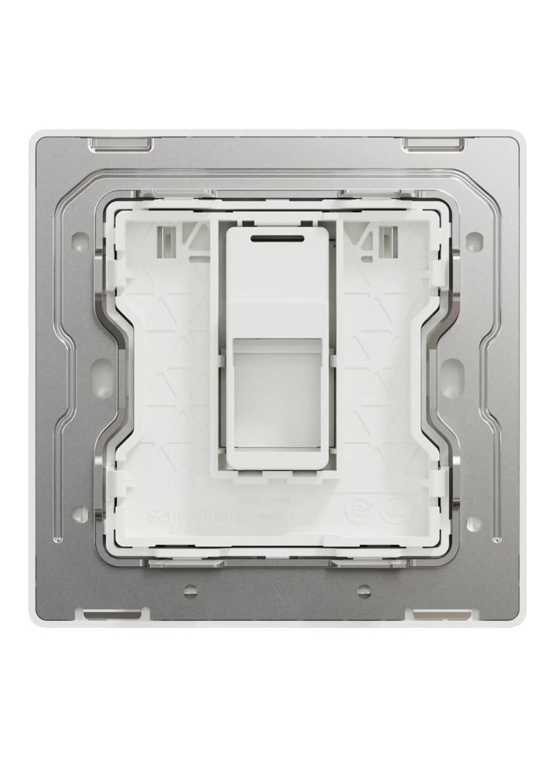 Schneider Electric Central plate, Unica, for RJ45, 1 gang, with shutter, antique brass - NUX31RJ_AB - Image 3