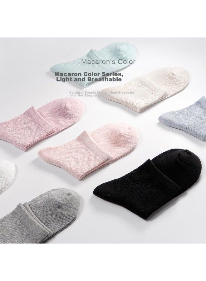 LANG SHA Langsha Women's Socks, Spring And Summer Mesh Ultra-thin Breathable Cotton Socks, Mid-calf Socks For Women, Sweat-absorbing Socks - Image 5