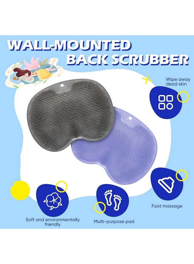 Sohansh Shower Back & Foot Scrubber - Wall Mounted Silicone Bath Massage Cushion Brush with Suction Cups - Exfoliating Dead Skin Foot Brush and Bathroom Wash Foot Mat (Pack of 1)(multi colour) - Image 4