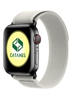 CATANES Apple Watch Trail Band 38mm 40mm 41mm Nylon Woven Sport Strap for iWatch Series Ultra/8/7/SE/6/5/4/3/2/2 Grey  - Image 2