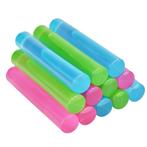 VOGVOG 12 Pack Reusable Ice Cubes for Drinks, Quick Freeze Reusable Water Bottle Ice Stick BPA Free, Washable Plastic Ice Cubes for Whiskey, Wine, Coffee (Multicolor) - Image 1
