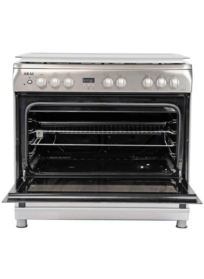 AKAI 5-Hob Gas Cooker With Gas Oven CRMA-960SC Silver - Image 2