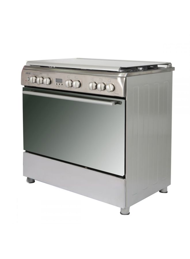 AKAI 5-Hob Gas Cooker With Gas Oven CRMA-960SC Silver - Image 3