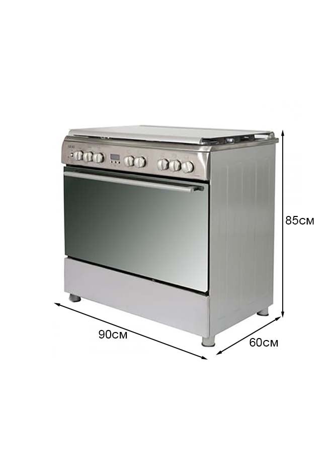 AKAI 5-Hob Gas Cooker With Gas Oven CRMA-960SC Silver - Image 5