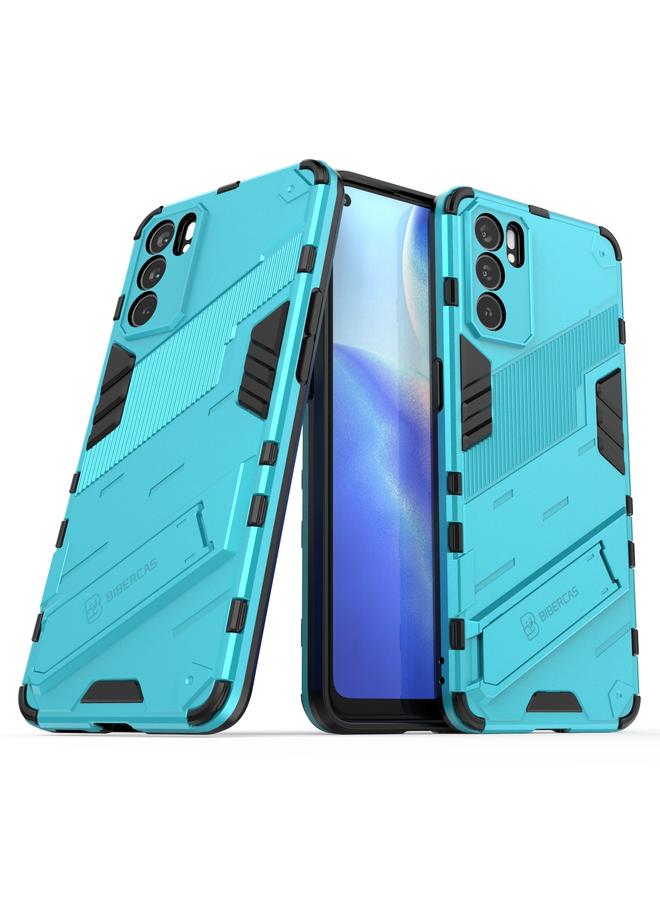 اس-توب جراب لهاتف OPPO Reno6 5G Punk Armor 2 في 1 PC + جراب TPU مقاوم للصدمات مع حامل غير مرئي - Image 2