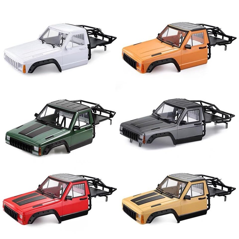 YSKMLOLP 110 RC Hard Shell Cab BackHalf Cage Body Shell Kit for 110 RC Crawler TRX4 SCX10 90046 AT4 GEN 8 Scout II313mm Wheelbase Cherokee Upgrade and Modify Silver Gray - Image 5