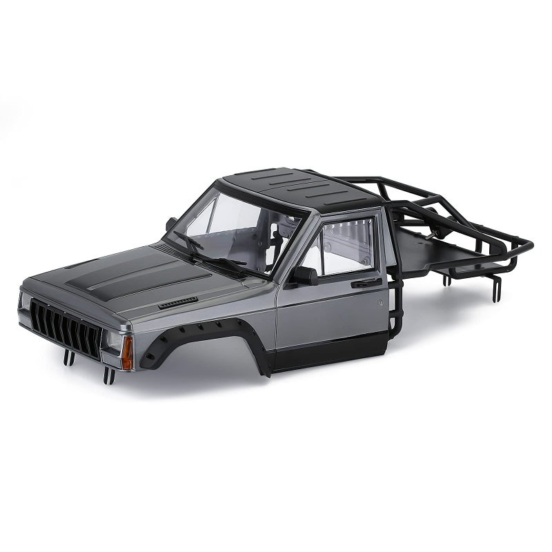 YSKMLOLP 110 RC Hard Shell Cab BackHalf Cage Body Shell Kit for 110 RC Crawler TRX4 SCX10 90046 AT4 GEN 8 Scout II313mm Wheelbase Cherokee Upgrade and Modify Silver Gray - Image 3