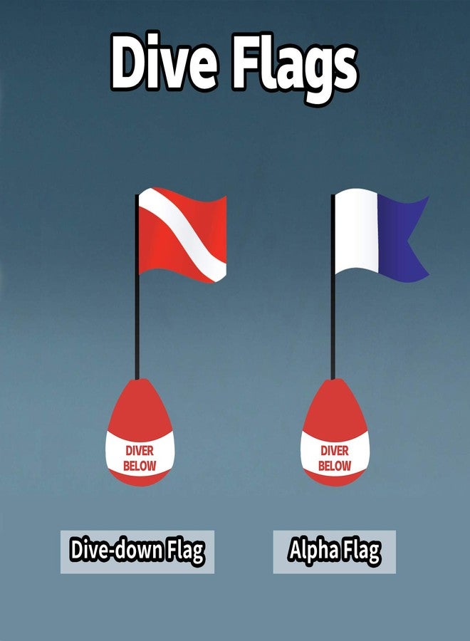 Dawitrly Safety Dive Flags, 2Pieces Polyester Diver Down Flag + International Signal Alpha Flag 20x24inches Use on Float, Buoy, Boat for Snorkeling/Diving/Spearfishing/Scuba - Image 5