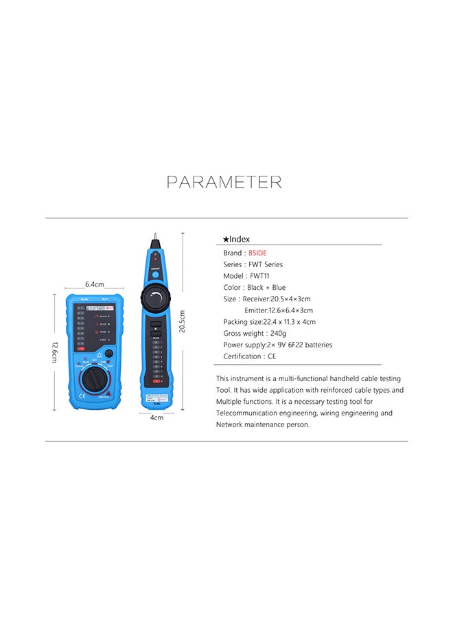 Multi-Functional Handheld Wire Tester Blue/Black 0.24kg - Image 4