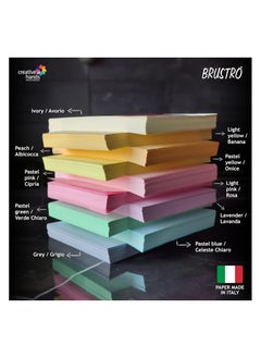 BRUSTRO BRUSTRO Copytinta Coloured Craft Paper A4 Size 80 GSM Mixed Soft Colour 40 Sheets Pack (10 cols X 4 Sheets) Double Side Color for Office Printing, Art and Craft.  - Image 2
