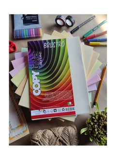 BRUSTRO BRUSTRO Copytinta Coloured Craft Paper A4 Size 80 GSM Mixed Soft Colour 40 Sheets Pack (10 cols X 4 Sheets) Double Side Color for Office Printing, Art and Craft.  - Image 3