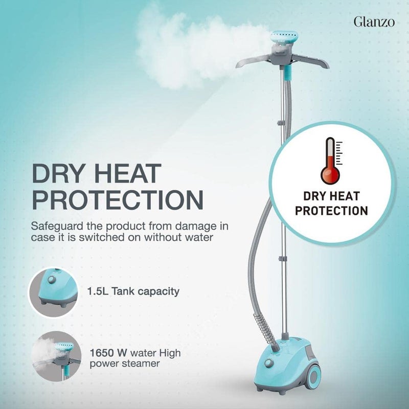 Havells Havells Glanzo Garment Steamer 1650 Watts Blue And Grey  - Image 3