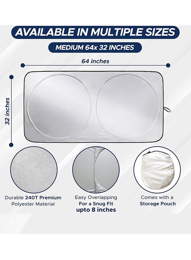 سيارة الزجاج الأمامي ظلة ، ظلة تعكس لتوفير الحماية في نهاية المطاف داخل السيارة ، بارد يعكس ظلة - Image 2