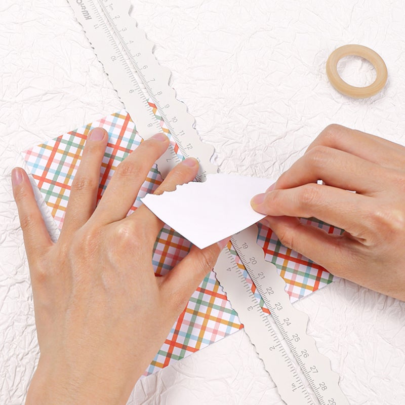 KW-trio Metal Paper Tearing Ruler Craft Ruler for 30cm/11in Measurement Drawing Cutting Deckle Paper Decorative DIY Project in Irregular Edges for Scrapbooking Engineering Architect School Office - Image 4