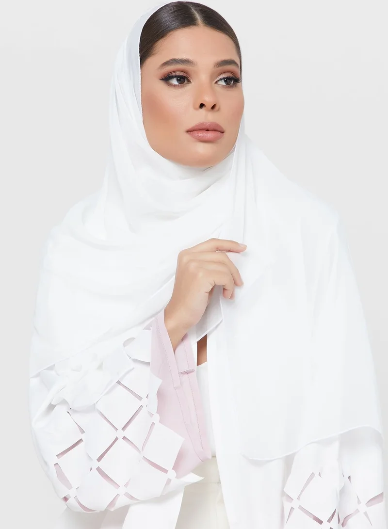 Khizana Laser Cut Abaya With Sheila