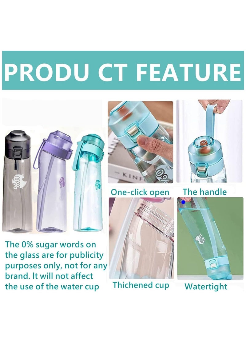 KASTWAVE - Sports Air Water Bottle BPA Free Starter up Set Drinking Bottles,650ML Fruit Fragrance Water Bottle, with 7 Flavour pods%0 Sugar Water Cup, for Gym and Outdoor Gift - Image 1