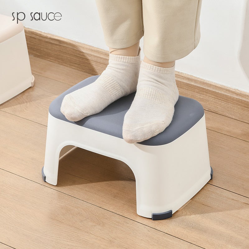 Sp Sauce Small Stool Household Adult Shoe Changing Stool Thickeneded Bathroom Non-Slip Stool Simple Style - Image 5
