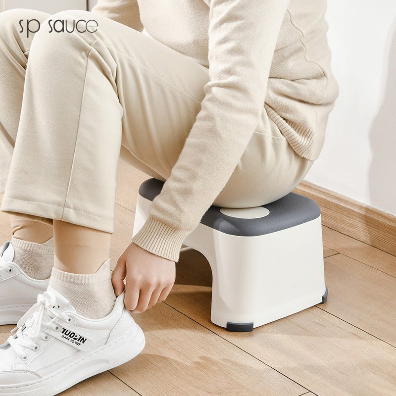 Sp Sauce Small Stool Household Adult Shoe Changing Stool Thickeneded Bathroom Non-Slip Stool Simple Style - Image 4