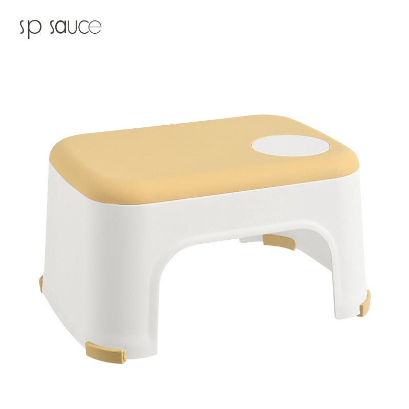 Sp Sauce Small Stool Household Adult Shoe Changing Stool Thickeneded Bathroom Non-Slip Stool Simple Style - Image 1