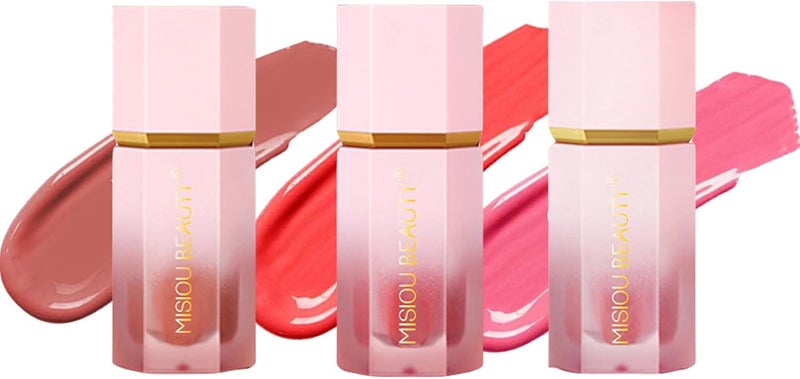 3 Pcs Blush Stick Blush Make Up Natural Looking Lightweight Blush Cream Long Lasting Moisturizer for Women