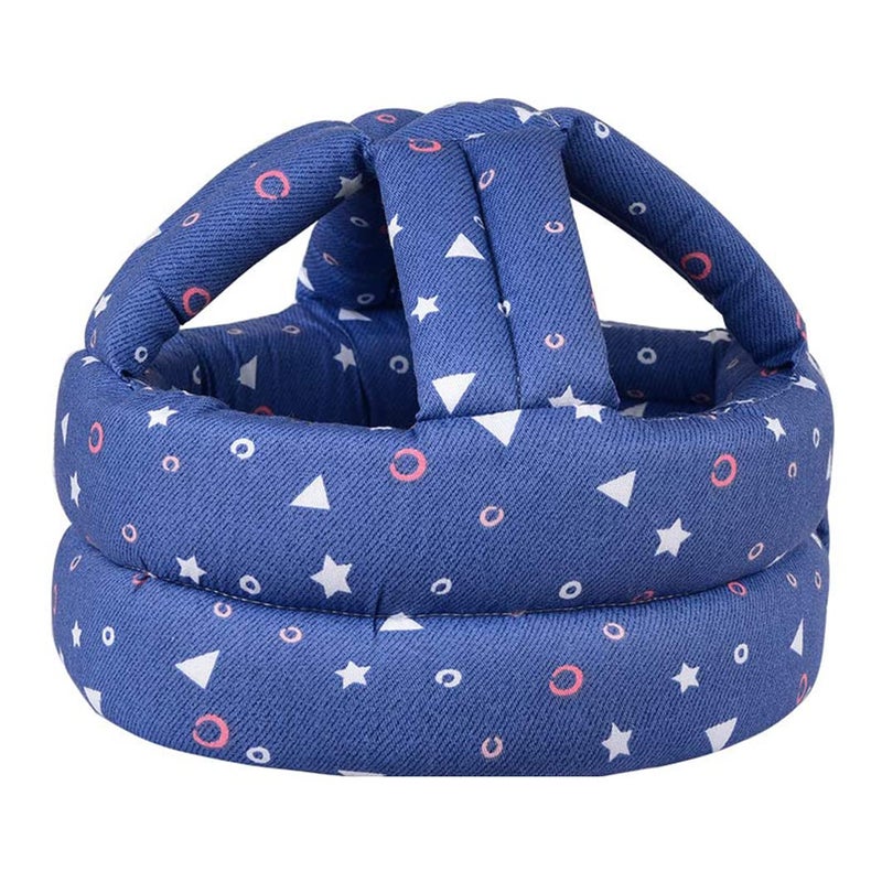 TORASO TORASO Baby Helmet Baby Infant Head Helmet for Crawling Head Cushion Bumper Bonnet Soft Headguard for Toddler Learning to Walk Blue Shapes 1
