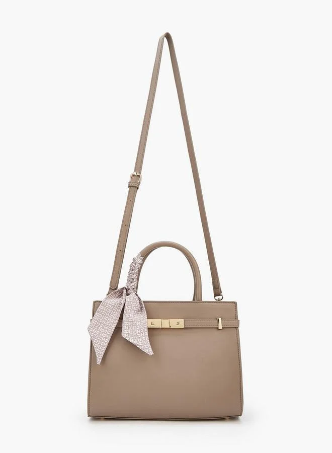 فلورا بيلا من شو إكسبرس حقيبة يد بتفاصيل وشاح وحزام كتف قابل للفصل