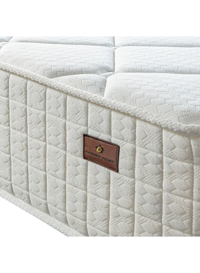 DANUBE HOME Deep Sleep 3 Zone Pocket Spring With Side Foam Encased Mattress | Medium Firm Feel | Single Mattress | Spine Balance For Pressure Relief|W90xL190 cm|Thickness 26cm-White - Image 3