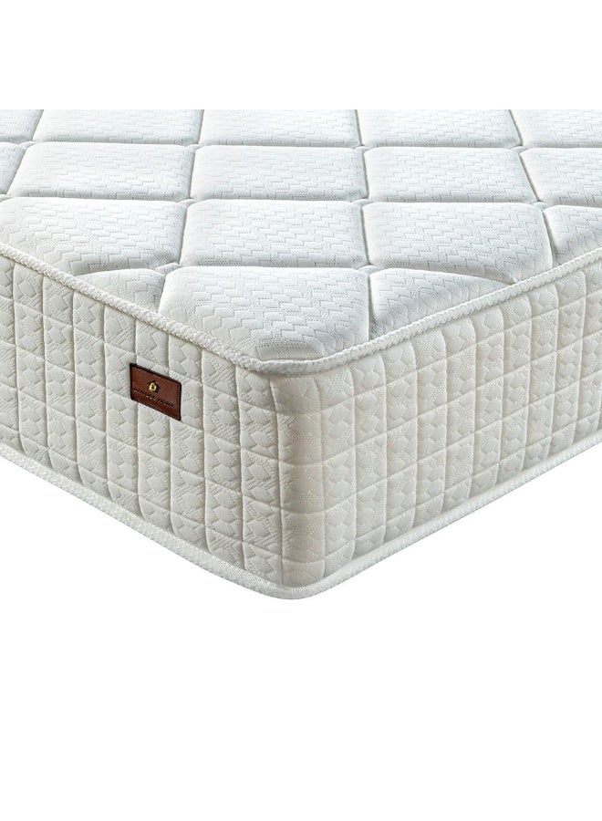 DANUBE HOME Deep Sleep 3 Zone Pocket Spring With Side Foam Encased Mattress | Medium Firm Feel | Single Mattress | Spine Balance For Pressure Relief|W90xL190 cm|Thickness 26cm-White - Image 1
