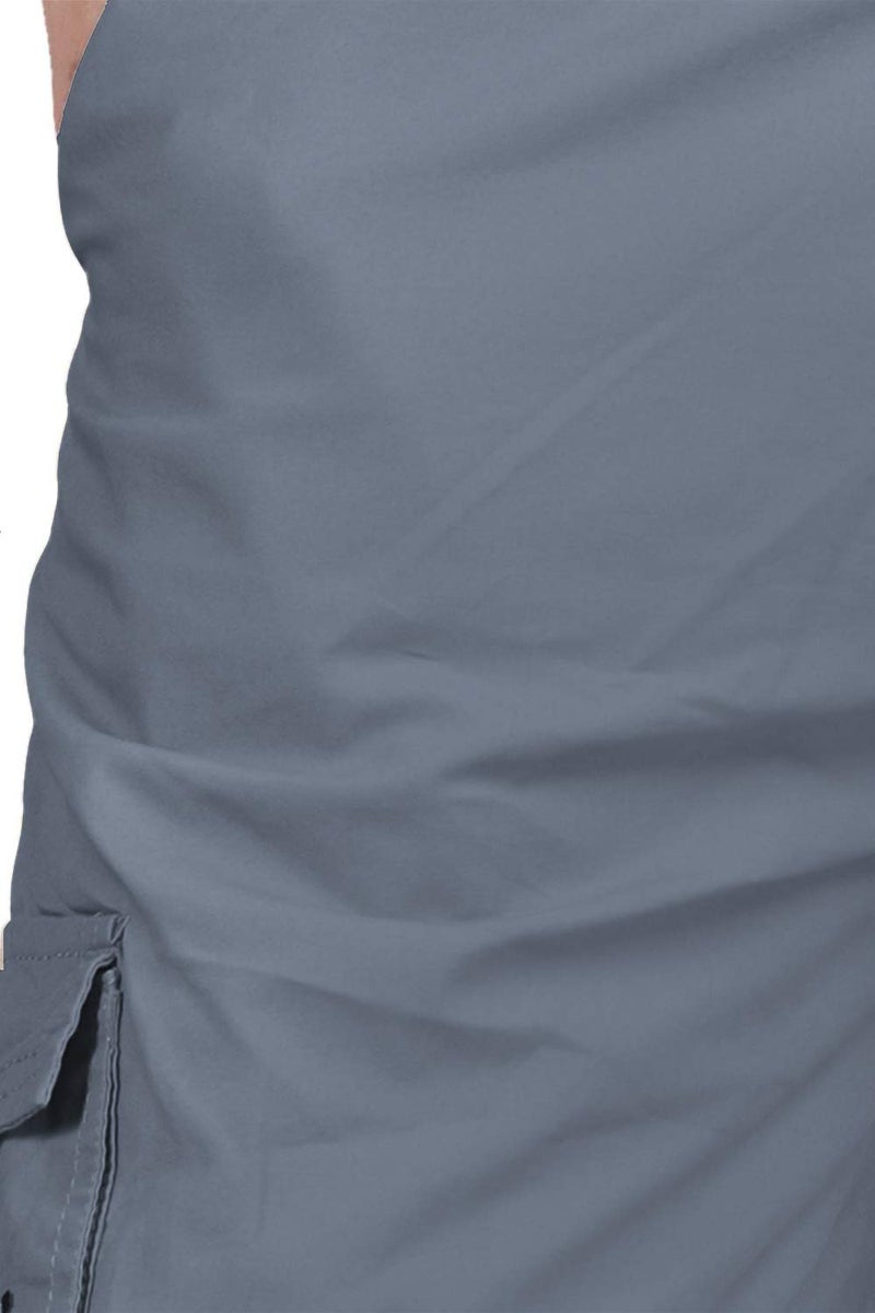 0-DEGREE Men's Regular Fit Three Quarter Shorts for Men Ash Grey 32 Inch Waist - Image 4