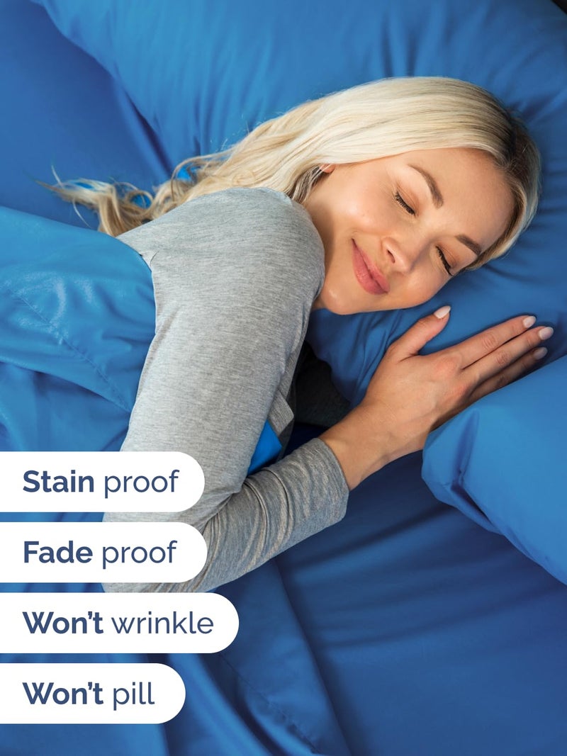 CGK Unlimited Extra Deep King Sheet Set - 6 Piece Breathable and Cooling Sheets - Hotel Luxury Bedding for Women, Men, Kids & Teens - Easy & Secure Fit - Soft, Wrinkle Free & Comfy - Extra Deep Pockets - Royal Blue - Image 4