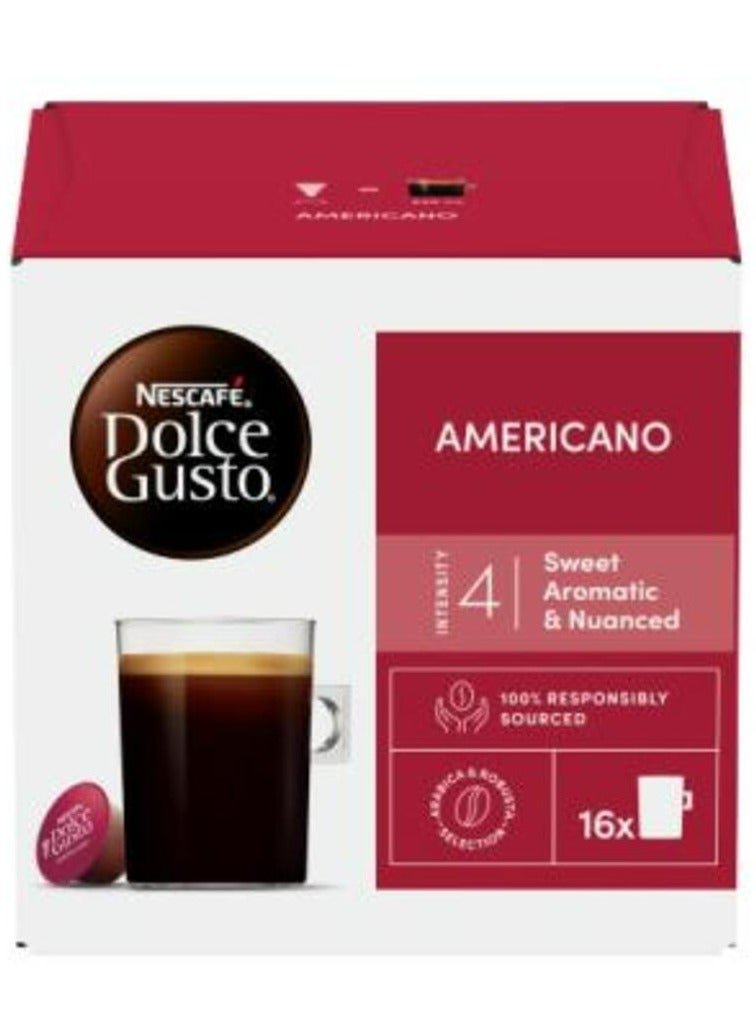 nescaf_dolce_gusto Americano 16 Coffee Capsules 136g Pack of 3 - Image 2