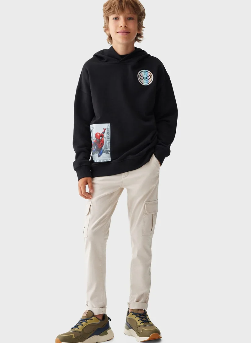MANGO Youth Spiderman Hoodie