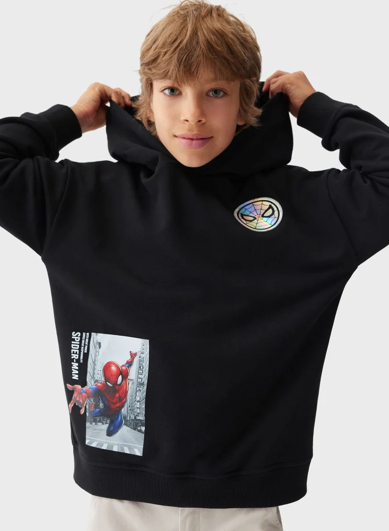 MANGO Youth Spiderman Hoodie