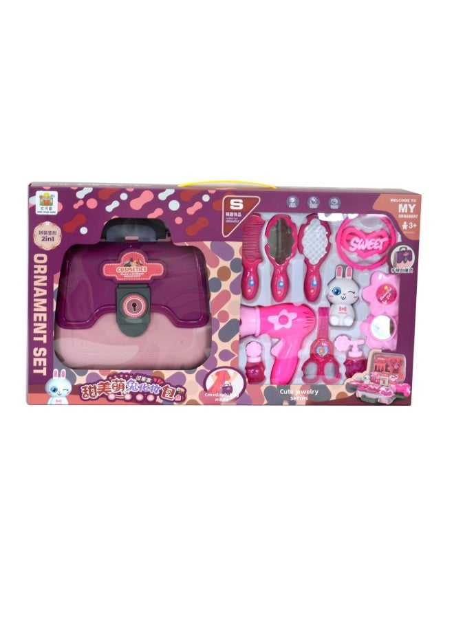 Children's Play Toys Boys And Girls Beauty Makeup Tools Crossover Bag Toy Gift Box Cute Pet Set-Specifications:021-11 Beauty Jewelry Crossbody Bag  - Image 5